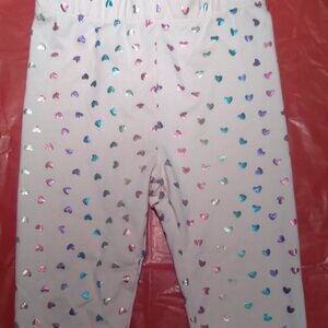 Adorable little girl leggings size 24m rainbow hearts